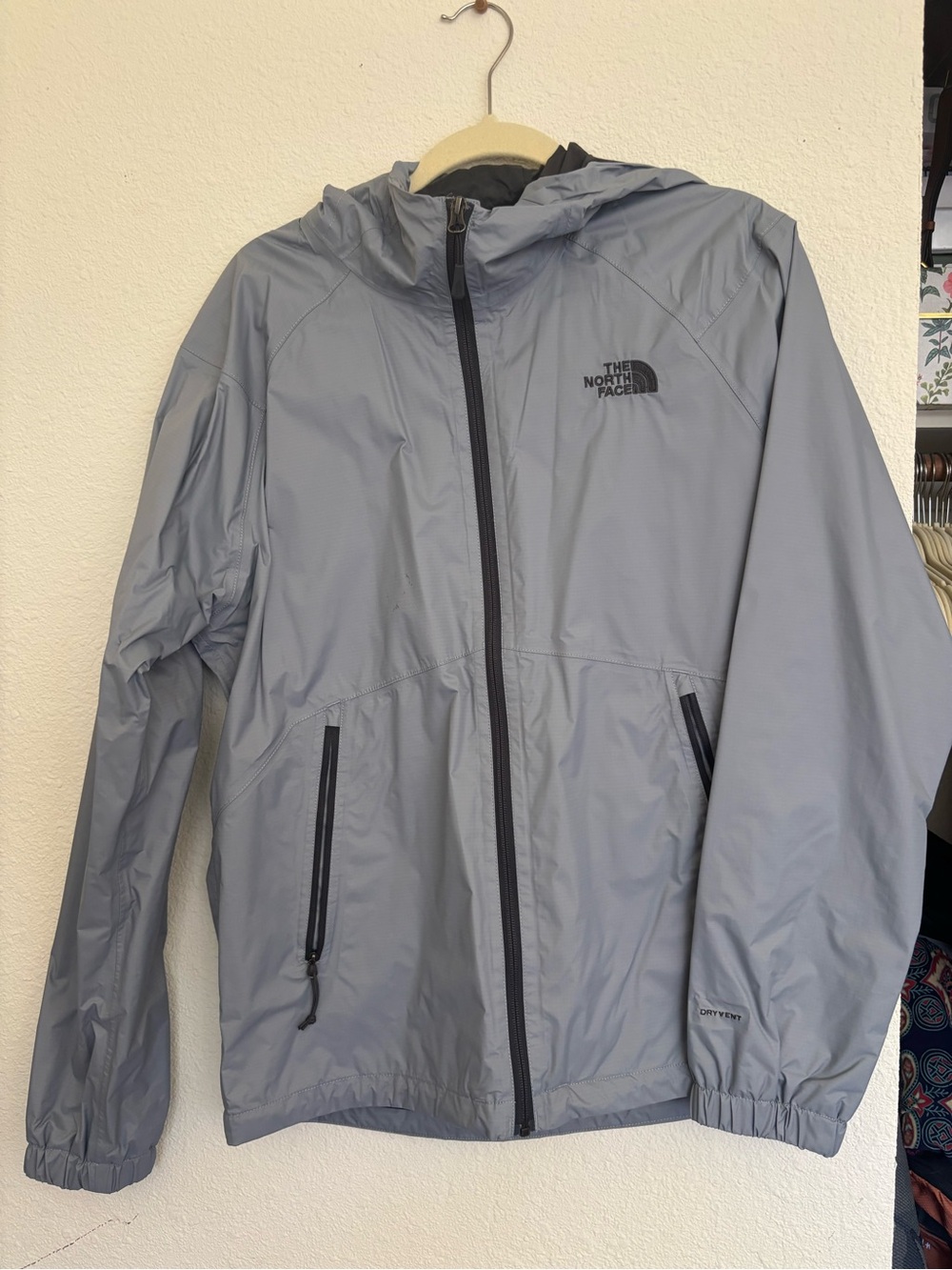The North Face Men's Hooded Rain Jacket - Light Gray